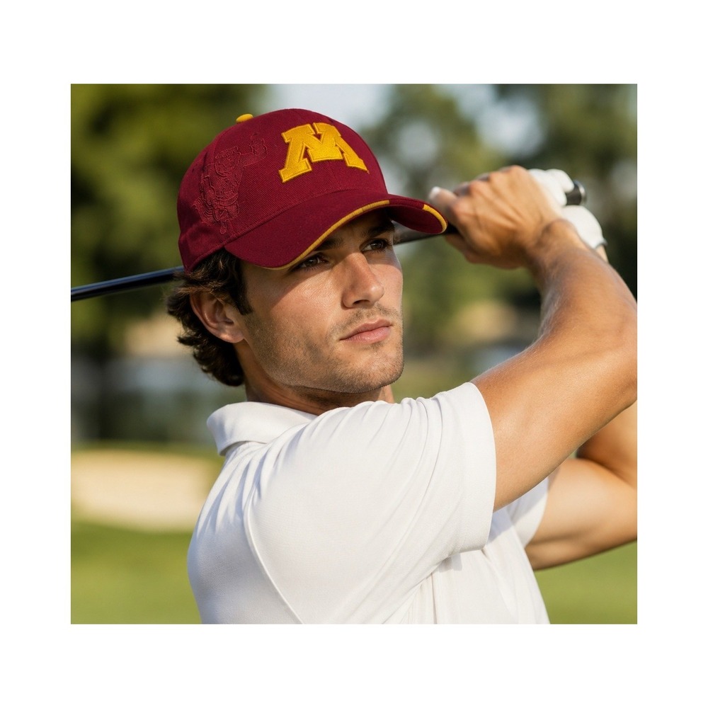 NCAA Minnesota Golden Gophers Hat Adjustable Gold Embroidered Mascot Cap #1479